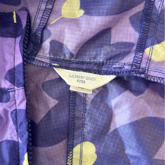 Lands' End Kids Purple Floral Jacket - Picture 6 of 7
